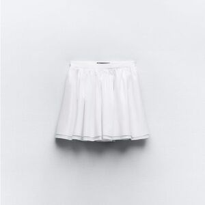 Zara Voluminous Double Layer White Skirt